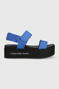 Sandále Calvin Klein Jeans FLATFORM SANDAL SOFTNY dámske, na platforme, YW0YW00965