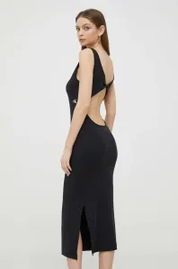 Šaty Calvin Klein Jeans čierna farba, midi, priliehavá #8659432