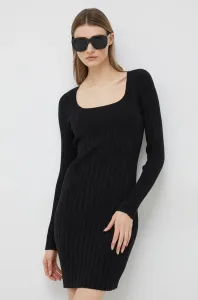 Šaty Calvin Klein Jeans čierna farba, mini, priliehavá #8701135