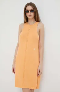 Šaty Calvin Klein Jeans oranžová farba, mini, rovný strih #8692137