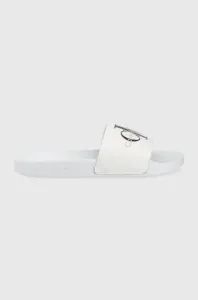 Calvin Klein SLIDE MONOGRAM CO Dámske šľapky, biela, veľkosť 37