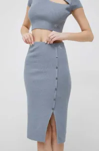 Sukňa Calvin Klein Jeans šedá farba, midi, puzdrová