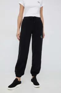 Tepláky Calvin Klein Jeans dámske, čierna farba, s nášivkou #8147583