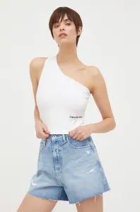 Top Calvin Klein Jeans dámsky, biela farba, holý chrbát #7634081