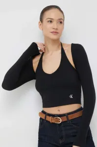 Top Calvin Klein Jeans dámsky, čierna farba #6714830