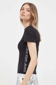 Tričko Calvin Klein Jeans dámsky, čierna farba #8692568