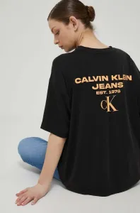 Tričko Calvin Klein Jeans dámsky, čierna farba #8656899