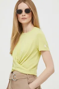 Tričko Calvin Klein Jeans dámsky, žltá farba