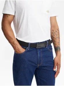 Kožený opasok Calvin Klein Jeans pánsky, čierna farba #586827