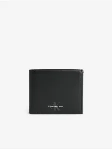 Kožená peňaženka Calvin Klein Jeans pánsky, čierna farba #4803013