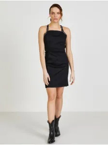 Čierne dámske púzdrové šaty s odhaleným chrbtom Calvin Klein #631820