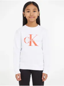 Calvin Klein Jeans Mikina detská Biela #6069357