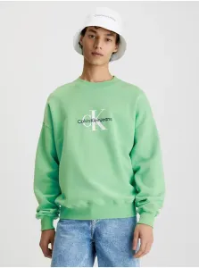 Svetlo zelená pánska oversize mikina Calvin Klein Jeans #5067262