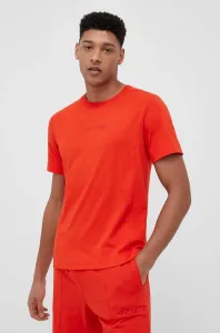 Tričko Calvin Klein Performance pánske, oranžová farba, melanžové