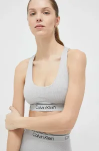 Športová podprsenka Calvin Klein Performance CK Athletic šedá farba, jednofarebná