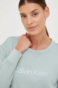 Tréningová mikina Calvin Klein Performance dámska, tyrkysová farba, s potlačou #2583184