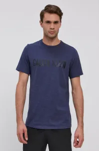 Bavlnené tričko Calvin Klein Underwear tmavomodrá farba, s potlačou