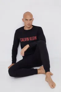 Pyžamové nohavice Calvin Klein Underwear pánske, čierna farba, jednofarebné #183062