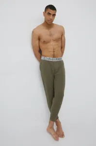 Pyžamové nohavice Calvin Klein Underwear pánske, zelená farba, jednofarebná #7810162