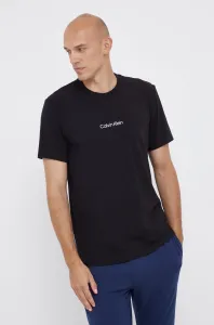 Pyžamové tričko Calvin Klein Underwear čierna farba, jednofarebné