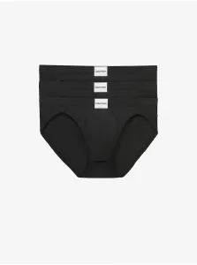 Slipy Calvin Klein Underwear 3-pak pánske, čierna farba #2584280