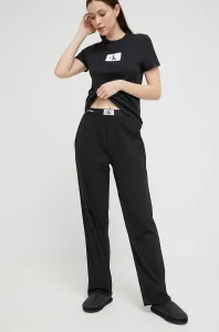 Bavlnené pyžamové nohavice Calvin Klein Underwear čierna farba, bavlnená