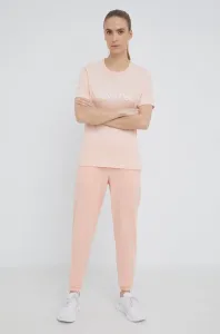 Bavlnené pyžamové tričko Calvin Klein Underwear oranžová farba, bavlnená
