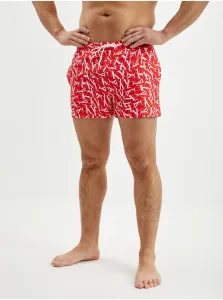 Calvin Klein Underwear Red Men's Patterned Swimsuit - Men's #4982869
