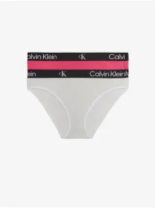 Calvin Klein Set of two women's briefs in dark pink and light grey 2P - Women #6263024