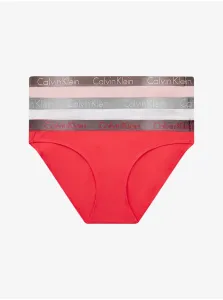 Sada tří dámských kalhotek v červené, růžové a bílé barvě Calvin Klein Underwear #5572698