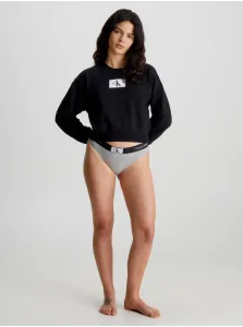 Bavlnená mikina Calvin Klein Underwear čierna farba, 000QS6942E