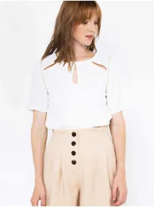 White blouse with openings CAMAIEU - Ladies #675690