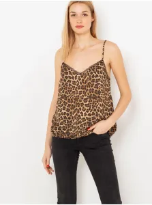 Brown Top with Leopard Pattern CAMAIEU - Women #676936