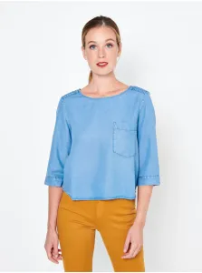 Light blue blouse with three-quarter sleeves CAMAIEU - Ladies #674216