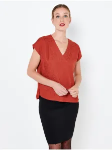 Orange patterned blouse CAMAIEU - Women #674193