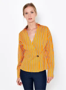 Orange Striped Blouse CAMAIEU - Women #675350