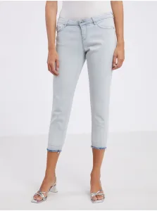 Light blue women's three-quarter slim fit jeans CAMAIEU - Women