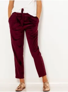 Burgundy velvet shortened trousers CAMAIEU - Ladies #674954