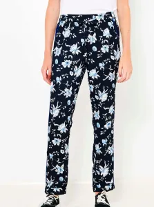 Tmavomodré kvetinové nohavice CAMAIEU - ženy #675625