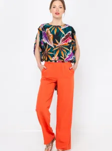Nohavice pre ženy CAMAIEU - oranžová #676740