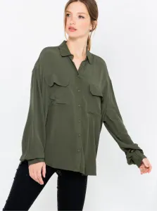 Dark green loose shirt CAMAIEU - Women #626857