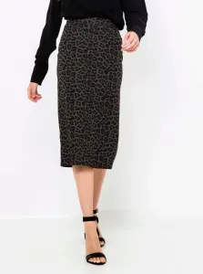Šedá sukňa s leopardím vzorom CAMAIEU #1054267