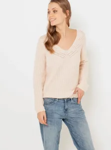 Cream sweater with clamshell neckline CAMAIEU - Women #628137