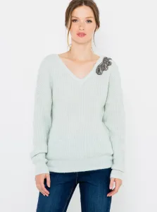 Svetlomodrý sveter s prímesou vlny CAMAIEU #627317