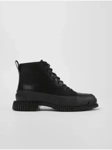 Black Women's Leather Ankle Boots Camper Pix - Women #8414919