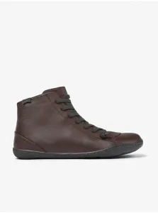 Burgundy Women's Leather Ankle Boots Camper Cami - Women's