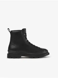 Čierne dámske členkové kožené topánky Camper Cien #6248083