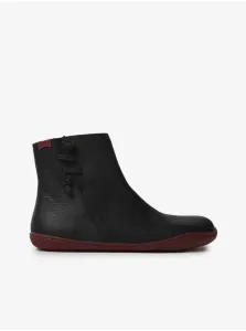 Black Women Leather Ankle Boots Camper Uggy Igar - Women #620545