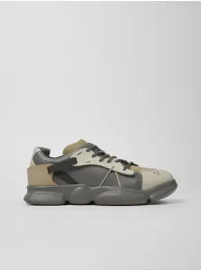 Women's grey sneakers with leather details Camper Twins - Women #8414602
