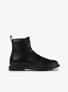 Black Men's Leather Ankle Boots Camper Noray Negro - Men #5795490